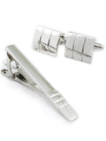 Peluche Minimalist Cufflinks and Tie Pin Set
