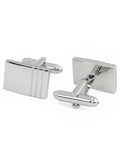 Peluche Striking Crystal Silver Cufflink & Tie Pin Set