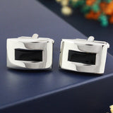 Peluche Classic Black Cufflinks Brass, Enamel