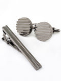 Peluche The Striped Rust Cufflink and Tie Pin Set