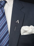 Peluche Alphabet 'A' Silver Lapel Pin for Men