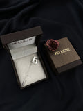 Peluche Alphabet 'B' Silver Lapel Pin for Men
