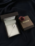 Peluche Alphabet 'H' Silver Lapel Pin for Men