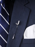 Peluche Alphabet 'J' Silver Lapel Pin for Men