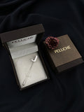 Peluche Alphabet 'J' Silver Lapel Pin for Men