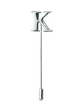 Peluche Alphabet 'K' Silver Lapel Pin for Men