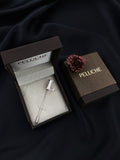 Peluche Alphabet 'L' Silver Lapel Pin for Men