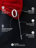 Peluche Alphabet 'O' Silver Lapel Pin for Men