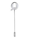 Peluche Alphabet 'Q' Silver Lapel Pin for Men