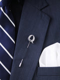 Peluche Alphabet 'Q' Silver Lapel Pin for Men