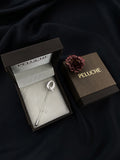 Peluche Alphabet 'Q' Silver Lapel Pin for Men