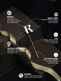 Peluche Alphabet 'R' Silver Lapel Pin for Men