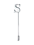 Peluche Alphabet 'S' Silver Lapel Pin for Men