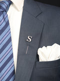 Peluche Alphabet 'S' Silver Lapel Pin for Men