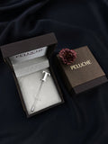 Peluche Alphabet 'T' Silver Lapel Pin for Men