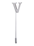 Peluche Alphabet 'V' Silver Lapel Pin for Men