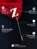 Peluche Alphabet 'Z' Silver Lapel Pin for Men