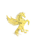 Peluche Royal Pegasus Golden Stainless Steel Brooch For Men