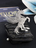 Peluche Royal Pegasus Silver Stainless Steel Brooch For Men