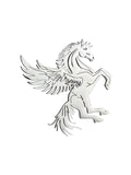 Peluche Royal Pegasus Silver Stainless Steel Brooch For Men