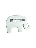Peluche Royal Elephant Silver Stainless Steel Brooch For Men