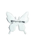 Peluche Butterfly Edge Silver Stainless Steel Brooch For Men