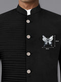 Peluche Butterfly Edge Silver Stainless Steel Brooch For Men