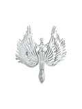Peluche Sword Wings Silver Stainless Steel Brooch For Men