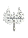 Peluche Sword Wings Silver Stainless Steel Brooch For Men