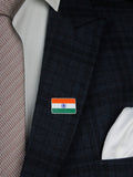 Peluche National Flag Tricolor Lapel Pin for Men