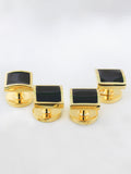 Peluche Black Crystal Studded & Shirt Studs Set Stud Set