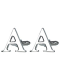Peluche Silver Coloured Alphabet Cufflink (Letter A)