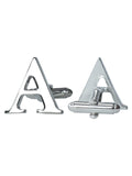 Peluche Silver Coloured Alphabet Cufflink (Letter A)