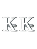 Peluche Silver Coloured Alphabet Cufflink (Letter K)