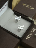 Peluche Silver Coloured Alphabet Cufflink (Letter K)
