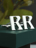Peluche Silver Coloured Alphabet Cufflink (Letter R)