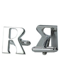 Peluche Silver Coloured Alphabet Cufflink (Letter R)
