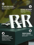 Peluche Silver Coloured Alphabet Cufflink (Letter R)