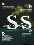 Peluche Silver Coloured Alphabet Cufflink (Letter S)