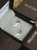 Peluche Silver Coloured Alphabet Cufflink (Letter S)