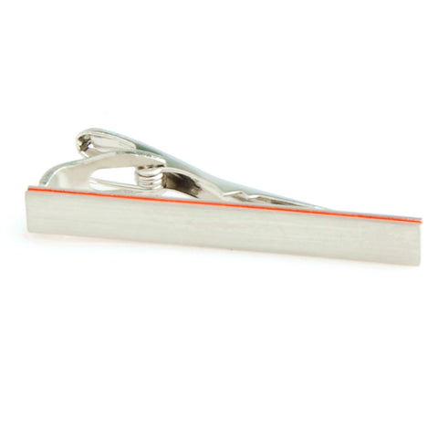 Peluche Orange Side Striped Tie Pin