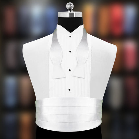 Peluche Cummerbund, Open Bowtie & Pocket Square Set for Men