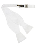 Peluche Royal White Cummerbund, Open Bow Tie & Pocket Square Set for Men