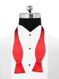 Peluche Sultry Red Cummerbund, Open Bow Tie & Pocket Square Set for Men