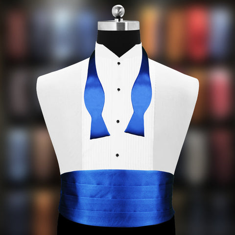 Peluche Cummerbund, Open Bowtie & Pocket Square Set for Men