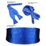 Peluche Cummerbund, Open Bowtie & Pocket Square Set for Men