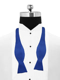 Peluche Dark Blue Cummerbund, Open Bow Tie & Pocket Square Set for Men
