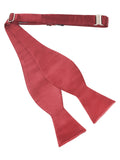 Peluche Burgundy Onyx Cummerbund, Open Bow Tie & Pocket Square Set for Men