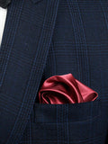 Peluche Burgundy Onyx Cummerbund, Open Bow Tie & Pocket Square Set for Men
