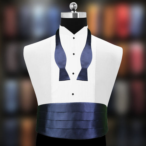 Peluche Cummerbund, Open Bowtie & Pocket Square Set for Men
